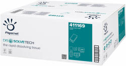 Papernet Servetele hartie in V, PAPERNET V-Fold Dissolve Tech 411169, 21x22 cm, 2 straturi, 210 buc/set, 15 seturi/bax