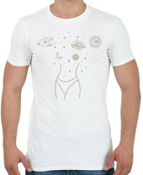 printfashion Mystic space - Férfi póló - Fehér (6273909)
