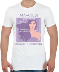 printfashion Márciusi lány vagyok2 - Férfi póló - Fehér (6233871)