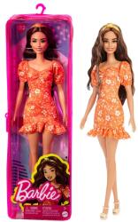 Mattel Barbie - Fashionistas Barna hajú virág mintás baba (HBV16)