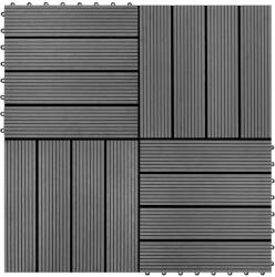 vidaXL Plăci de pardoseală, 22 buc. , gri, 30 x 30 cm, WPC, 2 mp (277797)