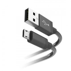 Hama Cablu de date Hama Metal 00183337, USB - microUSB, 1.5m, Black (00183337)