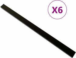 vidaXL Grindă de terasă, 6 buc. , negru, 170x8, 5x4, 5 cm, WPC (149005)