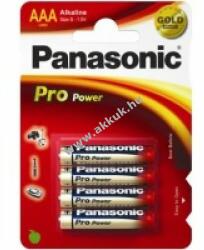 Panasonic Pro Power Gold Alkaline LR03, AAA, Micro elem 4db/csomag - Kiárusítás