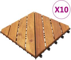 vidaXL Plăci pardoseală, 10 buc. , 30x30 cm, lemn masiv de acacia (310120)