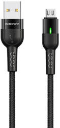 BOROFONE Cablu Borofone BU17 Starlight USB la MicroUSB, 1.2m, Negru (BORCBU17SUMBK)