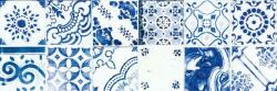 Rako Dekor Rako Majolika patchwork kék 20x60 cm fényes FINEZA45928 (FINEZA45928)