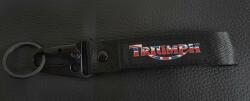 Triumph motoros kulcstartó karabineres hímzett pánttal PRÉMIUM (MO-TRIUMPH)