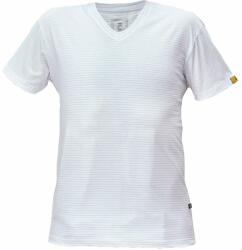 Cerva Antisztatikus rövid ujjú galléros póló V nyakkal NOYO ESD - Fehér | 3XL (0304013580006)