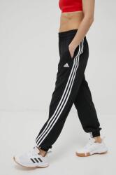 Adidas nadrág H59081 női, fekete, magas derekú jogger - fekete XS
