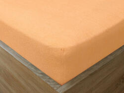 Goldea cearceafuri de pat din terry cu elastic - culoare somon 160 x 200 cm
