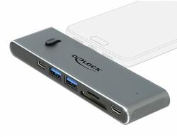 Delock Dokkoló állomás dupla USB Type-C valamint HDMI / USB 3.2 / SD / PD 3.0 csatlakozókkal (87752)