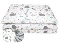 Baby Shop ágynemű huzat 100*135 cm - menta erdei barátok - babyshopkaposvar