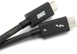 OWC Cablu de date USB Thunderbolt 4 - USB Type-C 40GB/s 1.0m - 100W Negru (OWCCBLTB4C1.0M) - vexio