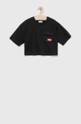 Fila tricou de bumbac pentru copii culoarea negru PPYY-TSG0G5_99X