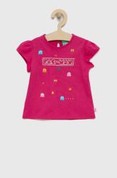 Benetton tricou de bumbac pentru copii culoarea roz PPYY-TSG07E_43X