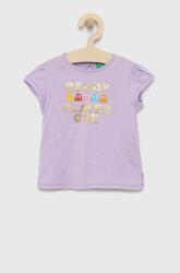 Benetton tricou de bumbac pentru copii culoarea violet PPYY-TSG07E_45X
