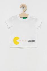 Benetton tricou de bumbac pentru copii culoarea alb, cu imprimeu PPYY-TSB092_00X