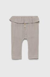 Benetton pantaloni de bumbac pentru copii culoarea gri, modelator PPYY-SPG029_90X
