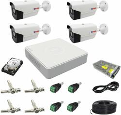 Hikvision Sistem supraveghere video 4 camere ROVISION2MP22 oem Hikvision 2MP, Full HD, IR40m, DVR 4 canale, 1080P lite, accesorii si hard incluse (33119-)