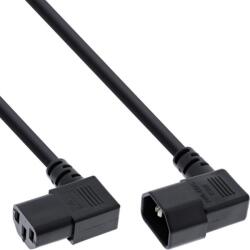 InLine Cablu prelungitor C13 la C14 unghi 90 grade 0.5m Negru, InLine 16606A (IL16606A)