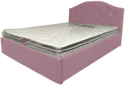 MobAmbient Pat tapițat pentru un dormitor stilat, roz pastel - COMO