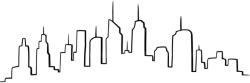 Atmosphera Createur D'interieur Sticker Skyline, 50x70 cm