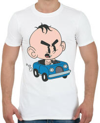 printfashion Baba autó - Férfi póló - Fehér (6249044)