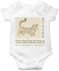 printfashion Büszke cica tulajdonos - Tacskómacska - Baba Body - Fehér (6308853)