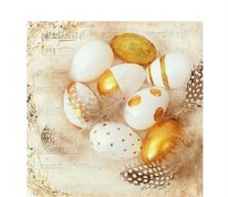 Ambiente Szalvéta 1db 25x25cm Golden Eggs, Arany tojások (AMB.22512795)