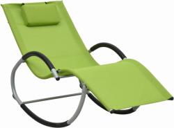 vidaXL Șezlong cu pernă, verde, textilenă (47791)