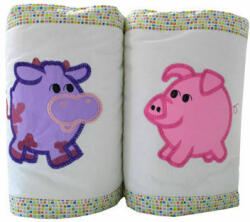 KidsDecor Set protectii patut 60 x 120 cm "animale brodate