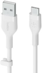 Belkin Cablu Date Flex USB-A/USB-C to 15W 1m mfi. cert. white CAB008bt1MWH (CAB008BT1MWH)