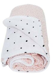 Motherhood MOTHERHOOD -Kétrétegű pamut muszlin takaró 95x110 cm rózsaszín AG0050 (AG0050)