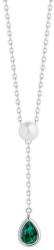 Preciosa Colier din argint Pure Pearl cu perlă de râu autentică Preciosa, smarald 5336 66