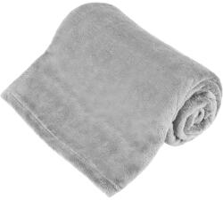 TEESA Patura Fleece Teesa Polar, 150 x 200 cm, poliester, 220 g/m2 greutate, certificare OEKO-TEX 100, Gri (TSA8901-1) Patura