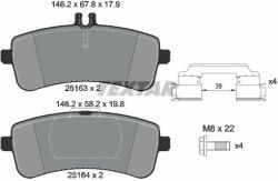 TEXTAR set placute frana, frana disc TEXTAR Q+ 2516301 (2516301)