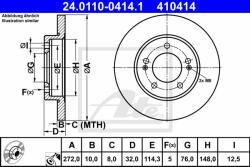 ATE Disc frana ATE 24.0110-0414.1 (24.0110-0414.1) - automobilus
