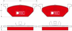 TRW set placute frana, frana disc TRW DTEC COTEC GDB1984DTE (GDB1984DTE)