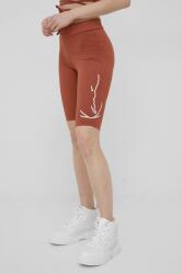 Karl Kani rövidnadrág női, barna, nyomott mintás, közepes derékmagasságú - barna XS