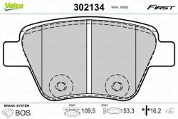 VALEO set placute frana, frana disc VALEO ESSENTIAL 302134 (302134)