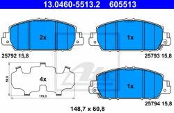 ATE set placute frana, frana disc ATE 13.0460-5513.2 (13.0460-5513.2)