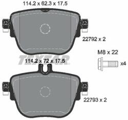 TEXTAR set placute frana, frana disc TEXTAR Q+ 2279201 (2279201)