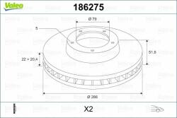 VALEO Disc frana VALEO 186275 (186275)