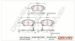 Dr! ve+ set placute frana, frana disc Dr! ve+ DP1010.10. 0204 (DP1010.10.0204)