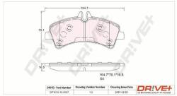 Dr! ve+ set placute frana, frana disc Dr! ve+ DP1010.10. 0907