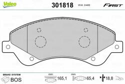 VALEO set placute frana, frana disc VALEO ESSENTIAL 301818 (301818)