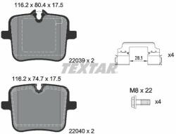 TEXTAR set placute frana, frana disc TEXTAR 2203901 (2203901)
