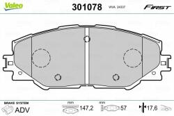 VALEO set placute frana, frana disc VALEO ESSENTIAL 301078 (301078)