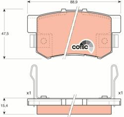 TRW set placute frana, frana disc TRW GDB3154 - automobilus